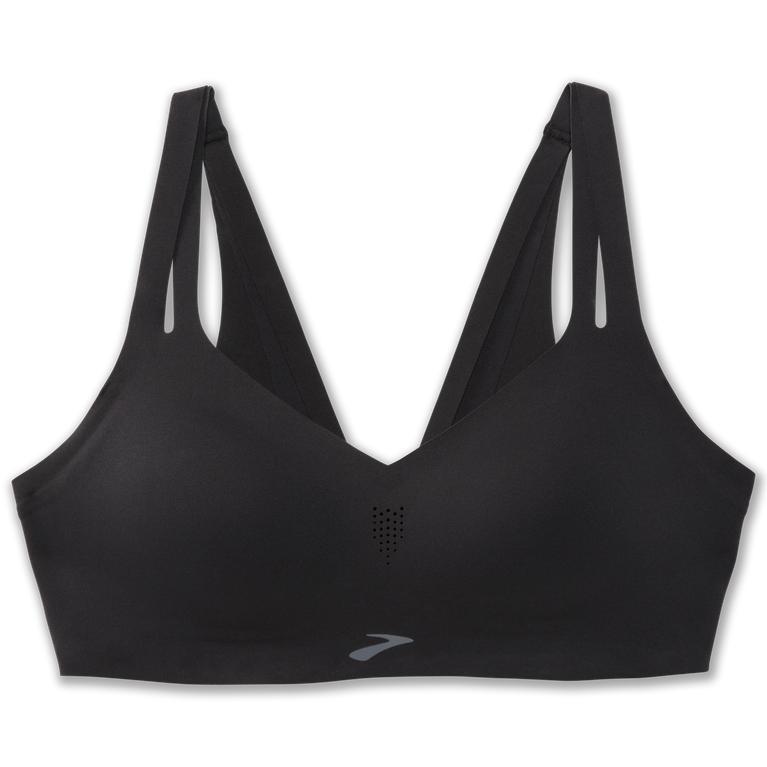 Brooks Dare Strappy Sports Running Bra - Women's - Black (90246-CFQJ)